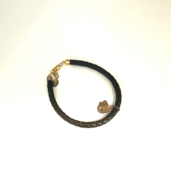 Black leather charm bracelet - Picture 4 of 6